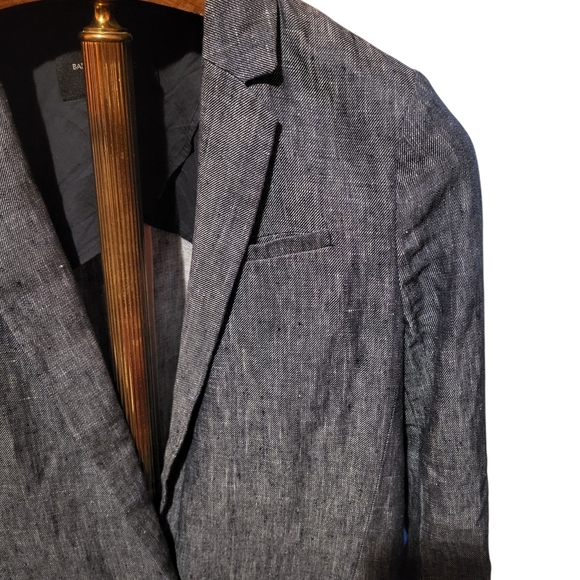 Banana Republic Women’s Linen One Button Blazer Chambray Blue Size 8 - Picture 3 of 7